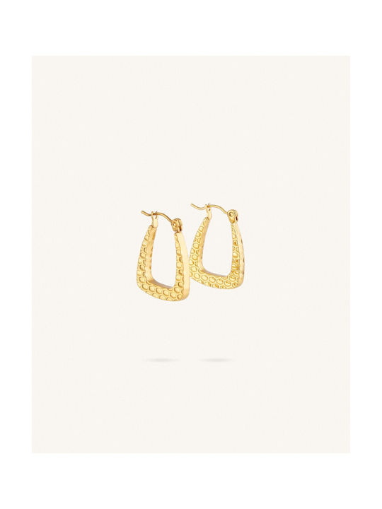 Earrings Hoops made of Steel Gold Plated