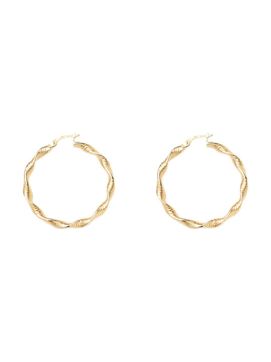 Earrings Hoops made of Gold 14K