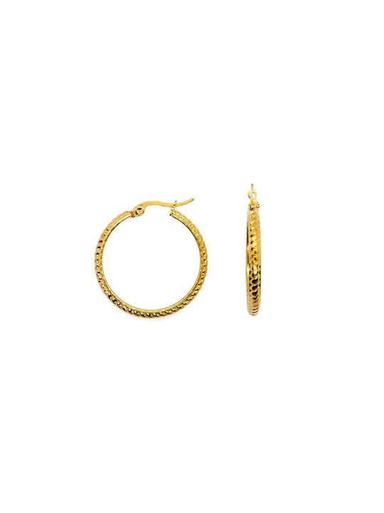 Earrings Hoops made of Steel Gold Plated