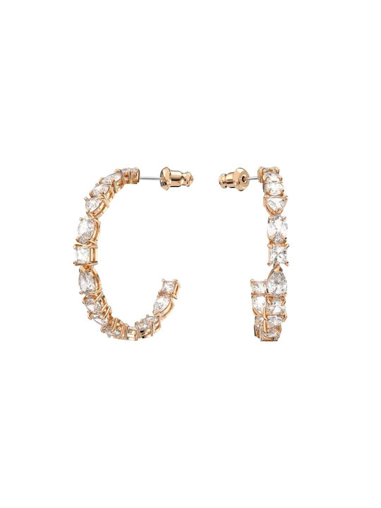 Iced Squared Earrings Σκουλαρίκια Επιχρυσωμένα