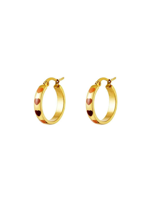 Earrings Hoops made of Steel Gold Plated