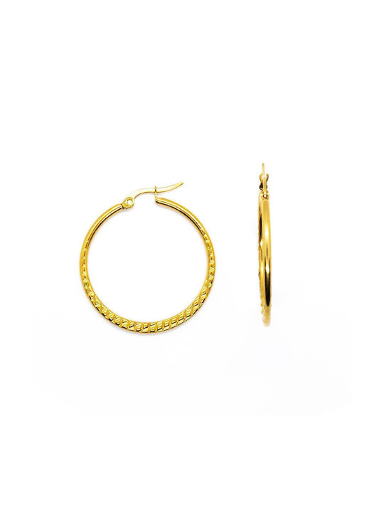 Earrings Hoops made of Steel Gold Plated