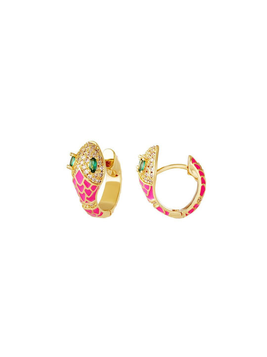 Snake Earrings Gold Plated