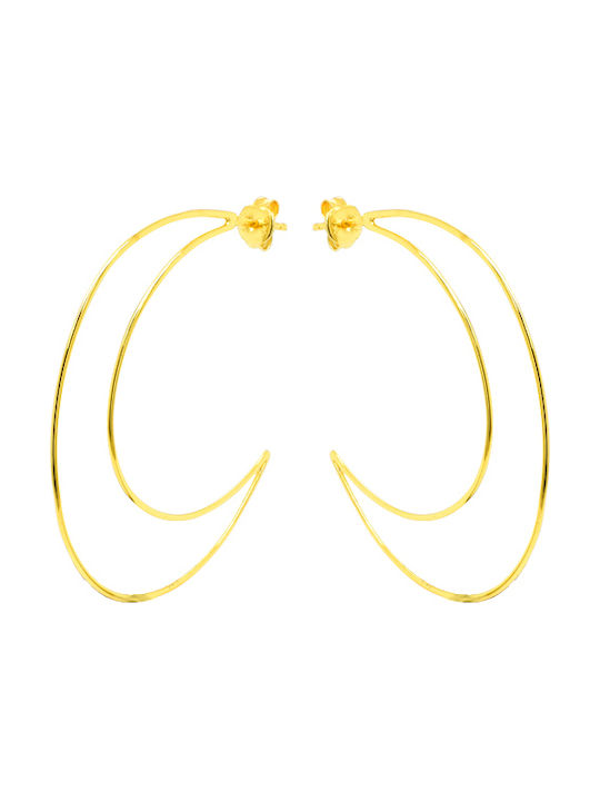 Earrings Hoops made of Silver Gold Plated