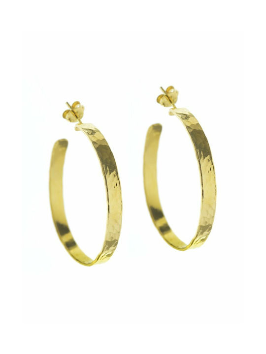 Earrings Hoops made of Silver Gold Plated