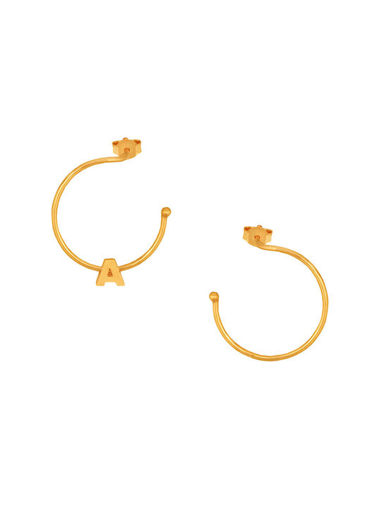 Earrings Hoops made of Silver Gold Plated