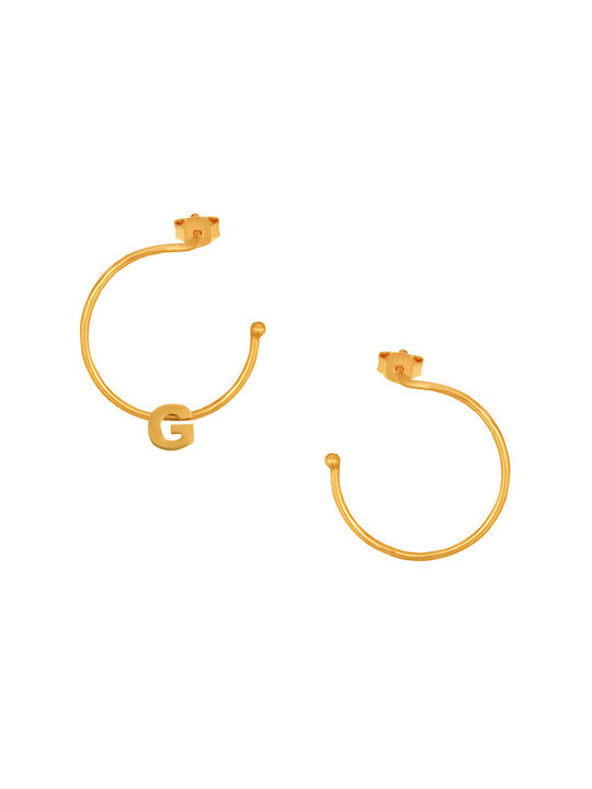 Earrings Hoops made of Silver Gold Plated