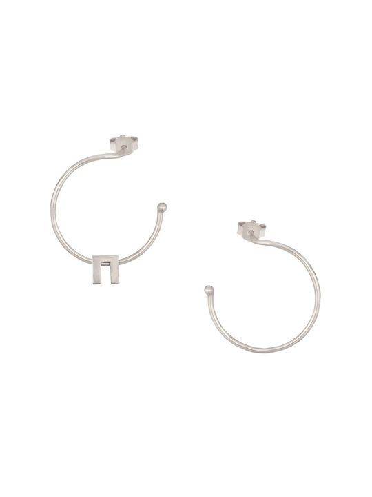 Earrings Hoops made of Silver