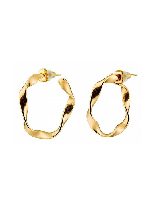 Earrings Hoops made of Steel Gold Plated