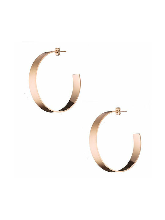 Earrings Hoops made of Steel Gold Plated