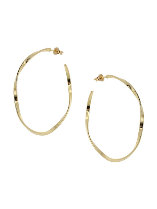 Earrings Hoops made of Silver Gold Plated