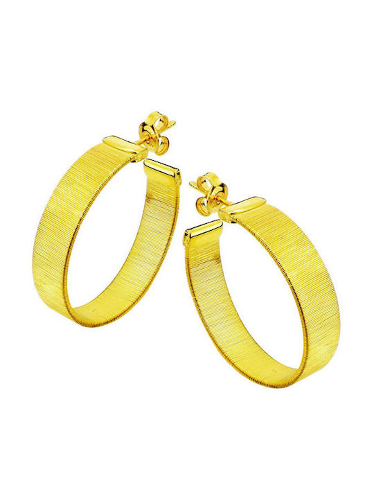 Earrings Hoops made of Silver Gold Plated