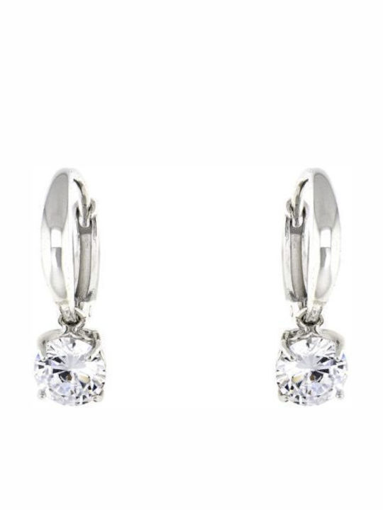 Kosmima1 Cercei din White Gold cu Pietre