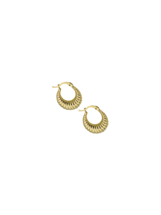 Earrings Hoops made of Gold 14K