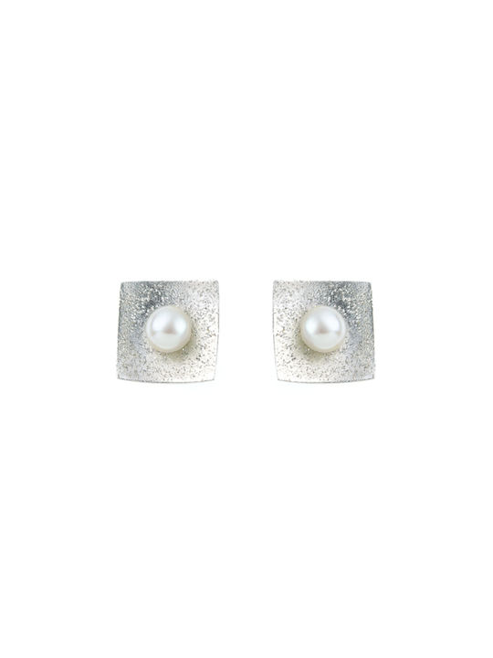 Earrings made of Silver with Pearls