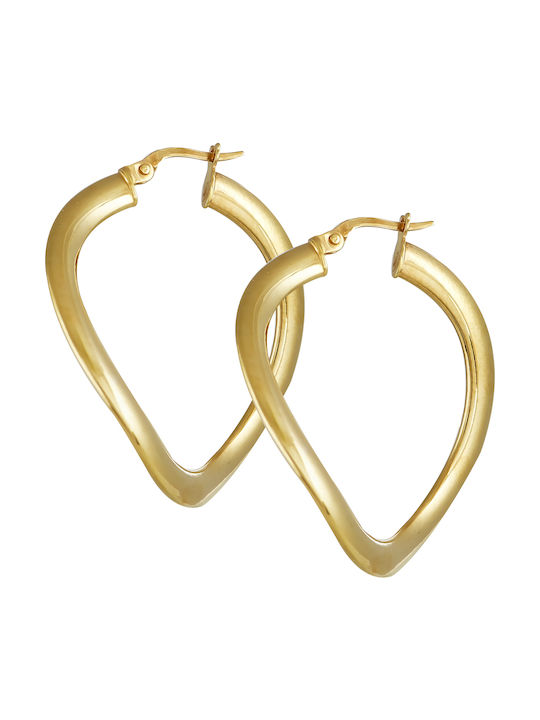 Earrings Hoops made of Gold 14K