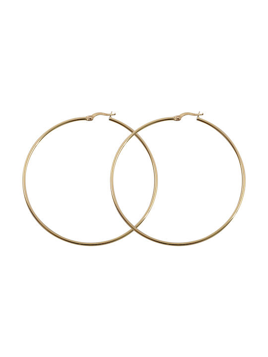 Earrings Hoops made of Gold 14K