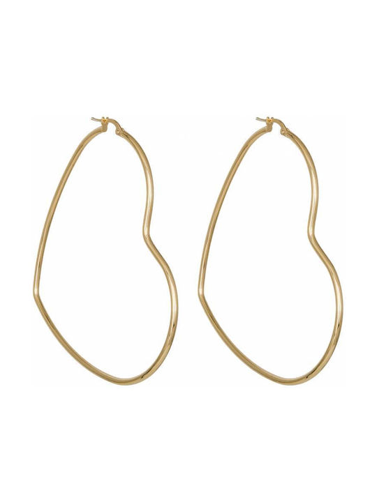 Earrings Hoops made of Gold 14K