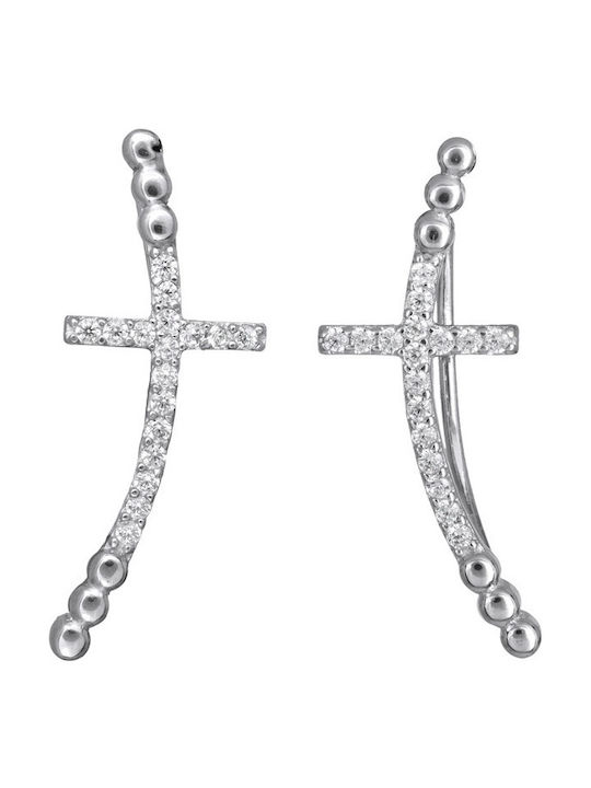 Ohrringe aus White Gold mit Steinen