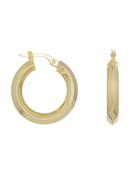 Earrings Hoops made of Gold 14K