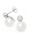 Earrings made of Silver with Pearls