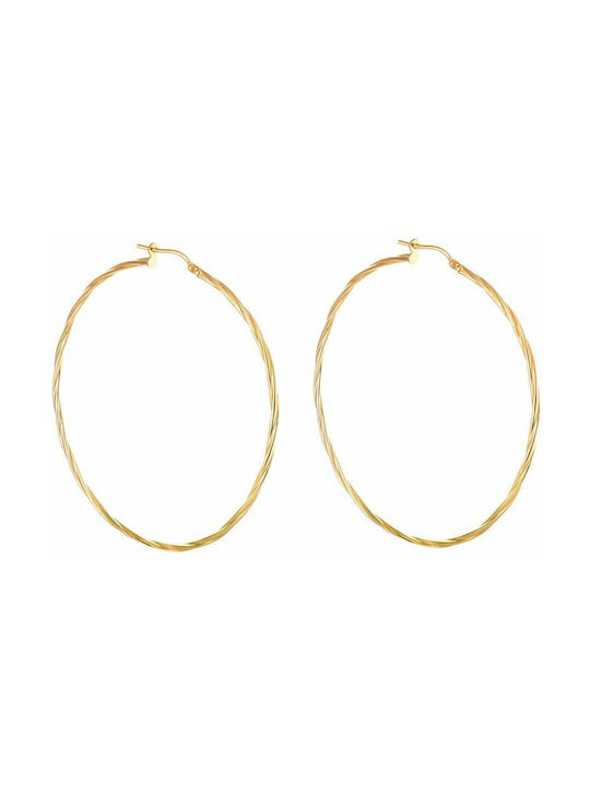 Earrings Hoops made of Silver Gold Plated