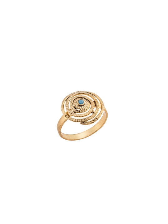 Women's Ring with Stones Gold Plated