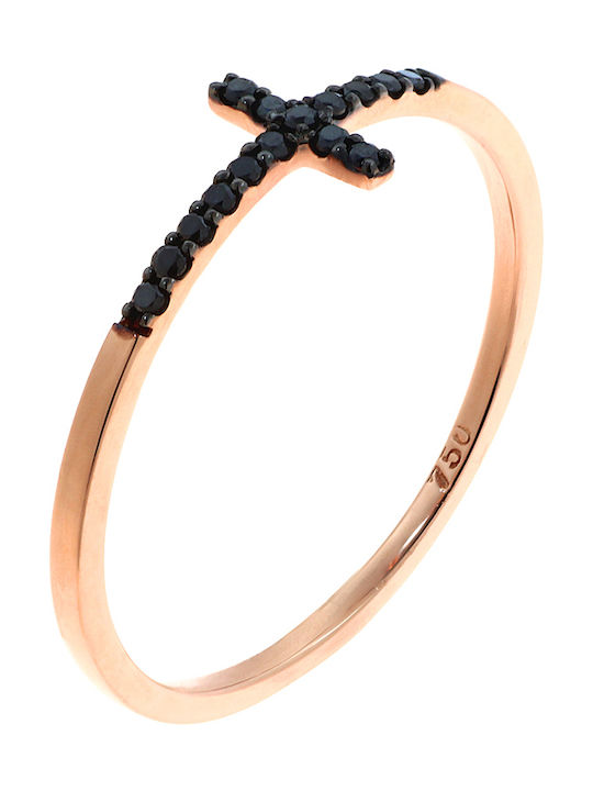 Fa Cad'oro Ring with Diamond made of Rose Gold 18K