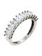 Fa Cad'oro Ring with Zircon made of White gold 14K
