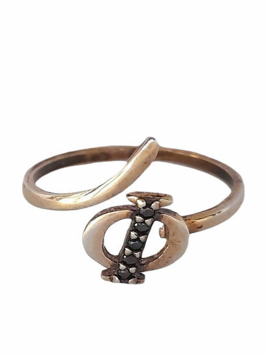 One Jewellery Women's Chevalier Silver Gold Plated Ring