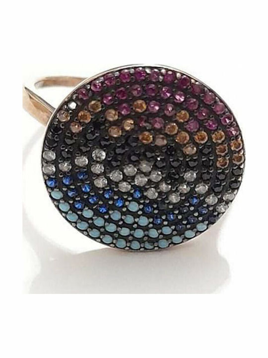 One Jewellery Дамски Пръстен с Циркони от Сребърен Позлатен