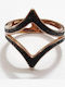 One Jewellery Femeie Inel cu Zirconiu din Argint Placat cu aur