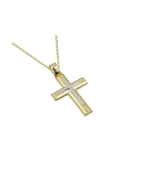 Gold Kreuz 14K mit Kette