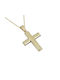 Herren Gold Kreuz 14K mit Kette