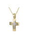 Damen Gold Kreuz 14K mit Kette