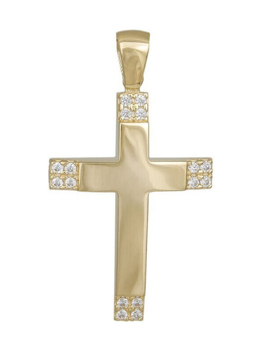 Damen Gold Kreuz 14K