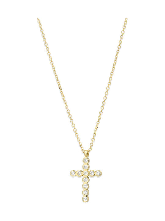 Goldjewels Women's Gold Cross 14K with Chain