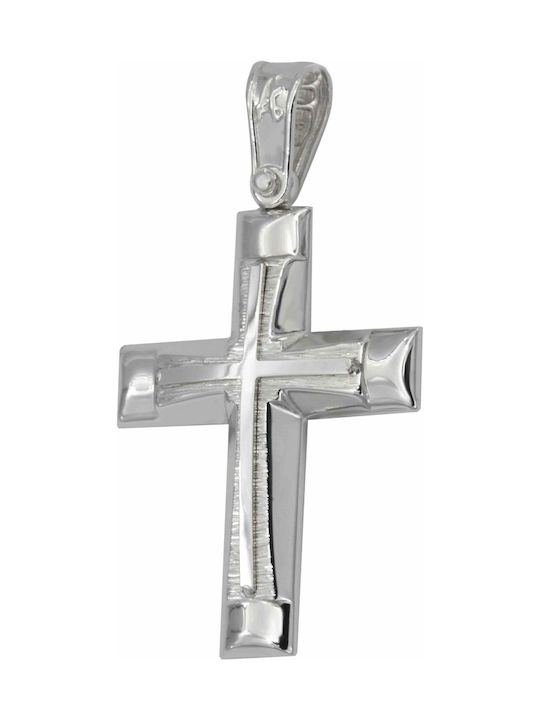 White Gold Cross 9K