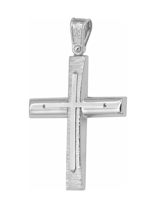 Weißgold Kreuz 14K