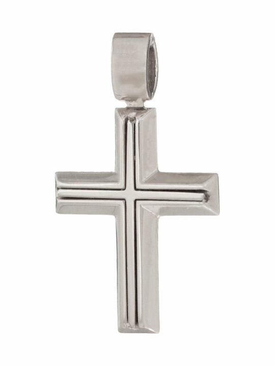 Abadianakis Men's White Gold Cross 14K