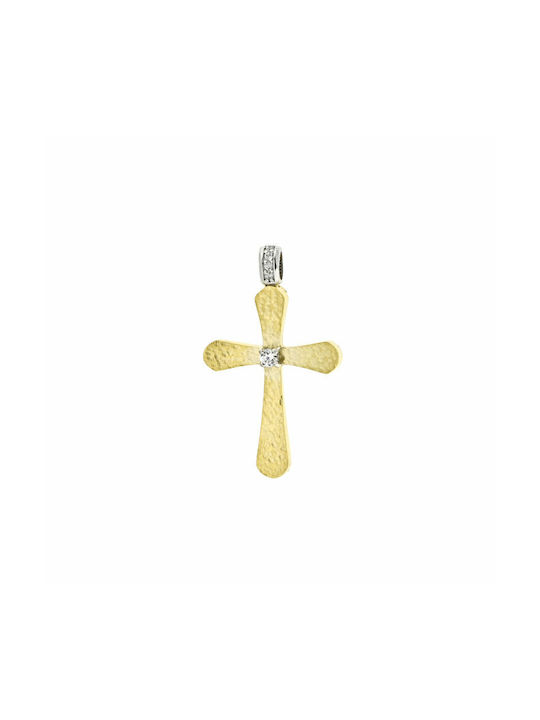 Damen Gold Kreuz 14K