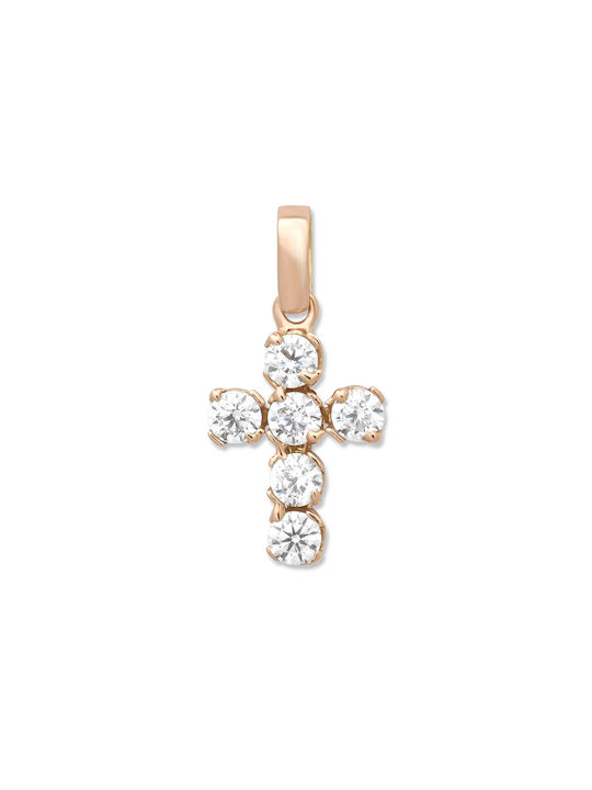 Women's Rose Gold Cross 14K