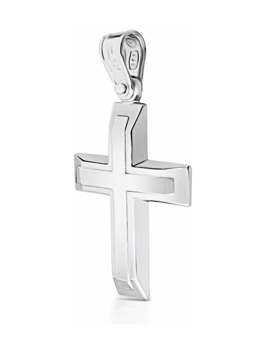 Weißgold Kreuz 14K