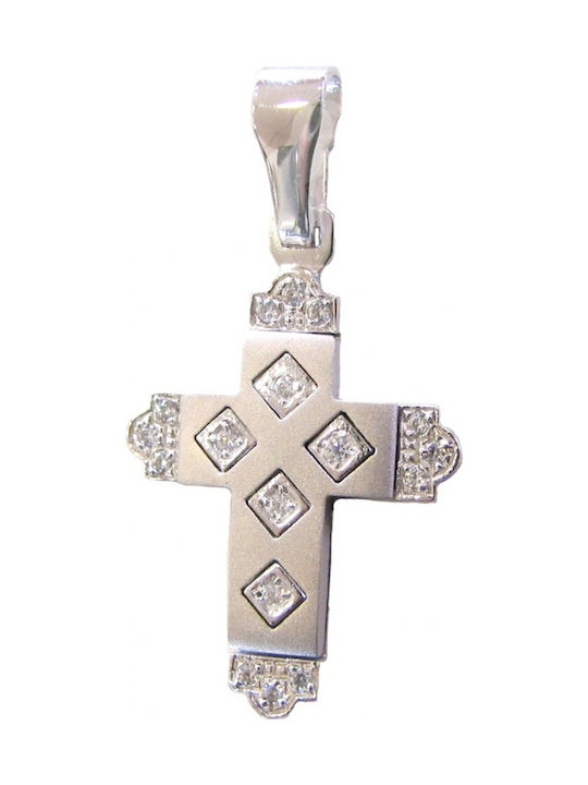 White Gold Cross 14K