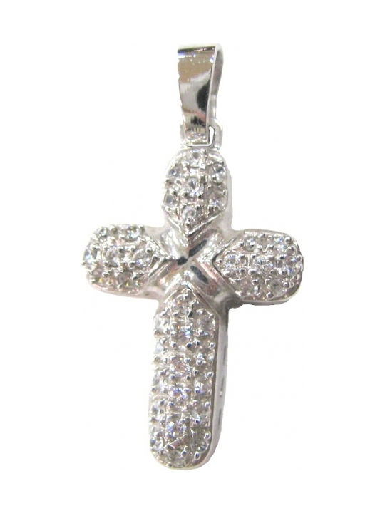 White Gold Cross 14K