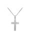 Women's White Gold Cross 9K with Chain