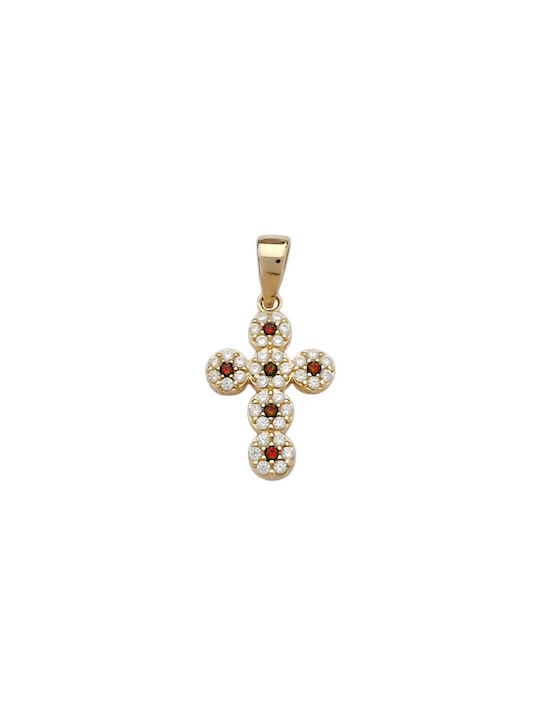 Damen Gold Kreuz 14K