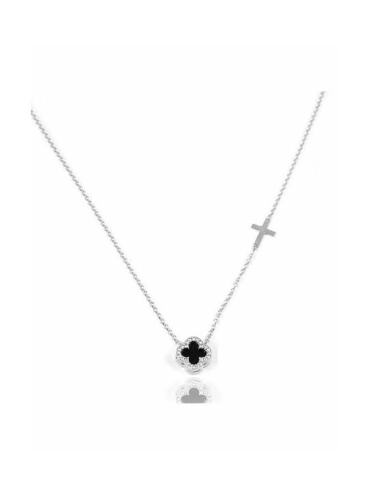 Necklace from White Gold 9 K