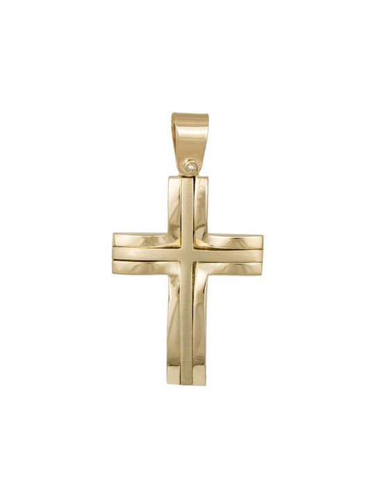 Herren Gold Kreuz 14K