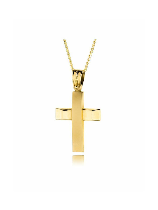 Gold Kreuz 14K mit Kette